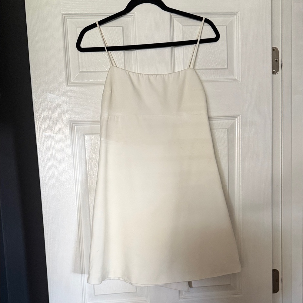 Stylish Cream Bow Slip Dress